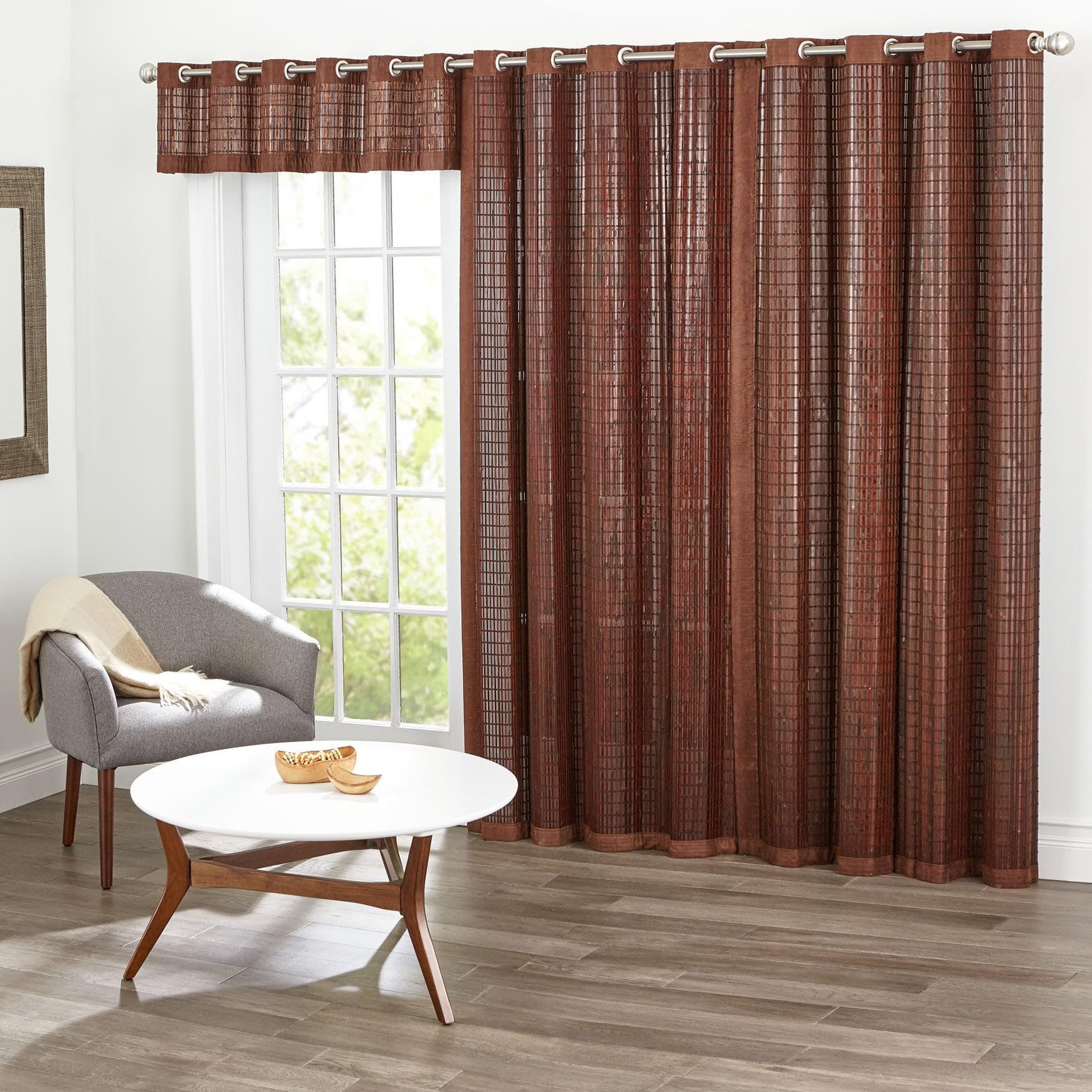 Amazon.com: BrylaneHome Tab-Top Panel Window Curtain - 42